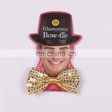 Size Ribbon Sequin Flashing Bow Tie With Trim photo-2