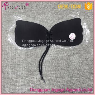 Hotsale Wing Shape Backless Invisible Strapless Front Closure Self-adhesive Push up Silicone Bra photo-4