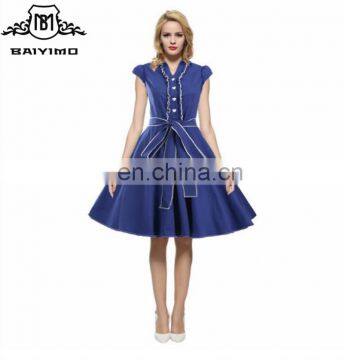 Women's 1950s Cap Sleeve Swing Vintage Party & Office Dresses