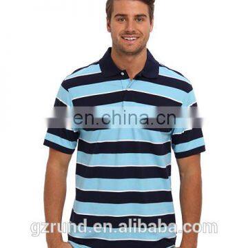 Short sleeve stripe polo tshirt/2014 High Quality Men Fashion polo Tshirt/Custom polo Clothing Factory model-sc399