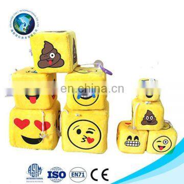 Wholesale Emoji Pillow Soft Plush Smiley Keychain Lovely Emoji Dice Pillow Creative Birthday Gift
