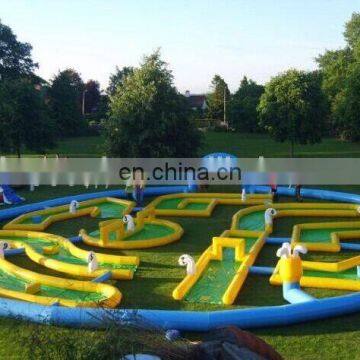 Crazy Inflatable golf games, golf course for kids