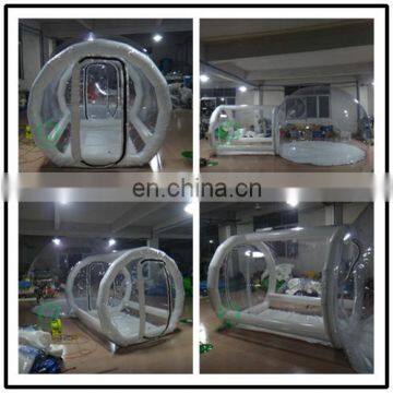 Top quality PVC material inflatable transparent lodge tent for event bubble tent for event,romantic clear multi-room tent