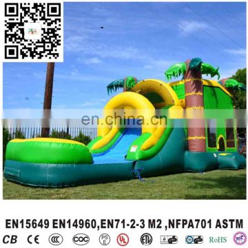 Coconut tree jumping castle with slide /inflatable bouncer games