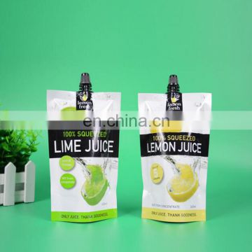 China wholesale customized liquid stand up packaging squeeze spout pouch with your logo design printing