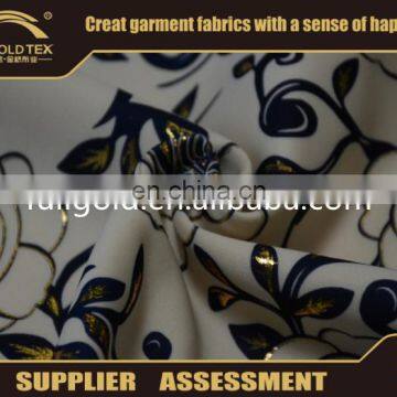 High Quality Kniting Unique Design Scuba P/D Paper Printed Foil Fabric For Fashion Style Lady's Garment