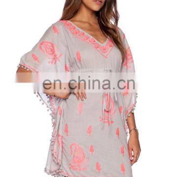 100% Chiffon Dubai Kaftan Dress Beach Kaftan Cover Ups photo-2