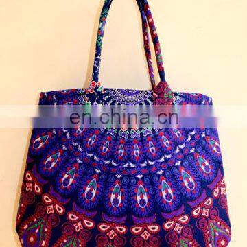 Mandala Hand bag Girls tote bag NEW ARRIVAL VINTAGE Tapestry mandala hobo bag cotton Indian purse luggage carry at wholesale