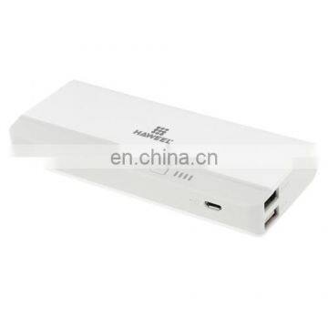 HAWEEL 11000mAh Dual USB Power Bank with Micro USB 2 in 1 Charging Cable(White)