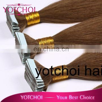 New looking wholesale price cheap tape hair extension virgin indian