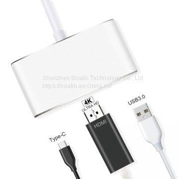 BL-U626 TYPE-C TO USB3.0+HDMI+TYPE-C HUB 3 in 1 photo-4