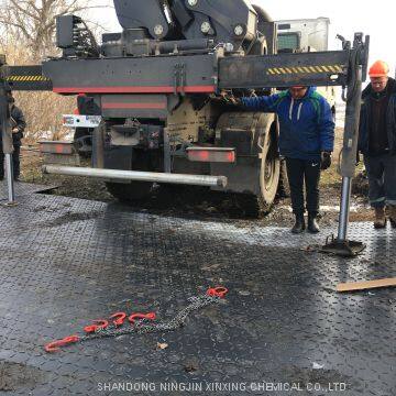 Heavy Duty Hollow Construction Plastic HDPE Temporary Mobile Road Rig Mats, Track Mat for Oil and Gas Industry