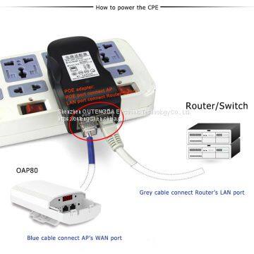 5GHz Outdoor CPE Elevator Wireless Bridge 1-2KM Range 450Mbps AP Router Access Point WIFI Repeater Extender Support WDS PoE photo-3