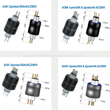 Electrical Connector Mercury Slip Ring Two Poles Rotary Swivel Joint And Anti-Interference