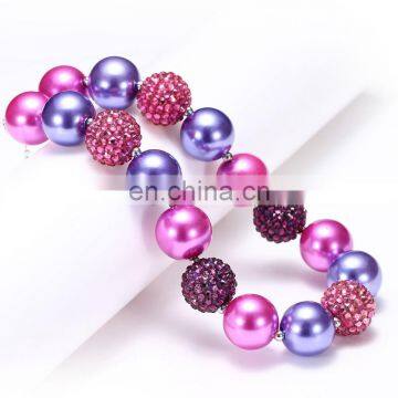 DIY Purple Girl Boutique Necklace Baby Girl Chunky Bubble Beads Necklace Jewelry Birthday Gift photo-3