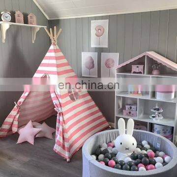 Kids Teepee Tent for Girls Princess, Canvas Children Play Tent for Indoor Outdoor With Carry Case Portable Kids Play House photo-2