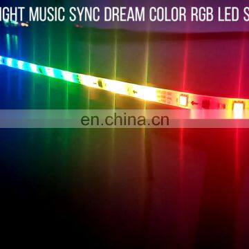 Remote Control 16.4ft 32.8ft Dynamic RGBIC Color Changing Chasing Effect Music Sync Addressable Dreamcolor LED Strip Light