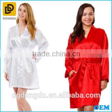 2016 100% light weight poly-satin robes