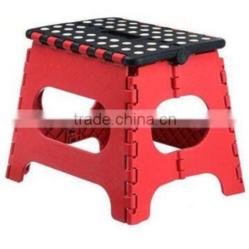 Super quality Folding Step Stool great for kids and adults 11 Inches. Red - Black, holds up to 300 LBS