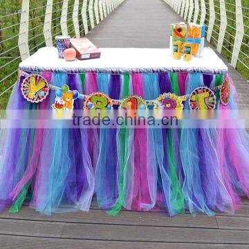 Baby Shower Tutu Tulle Decorations Wedding Prop Birthday Prom Party Bow Table Skirts SD103