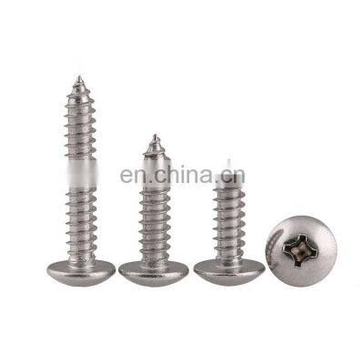 China Stainless steel truss head self-tapping screw black phosphated size 1/2*8