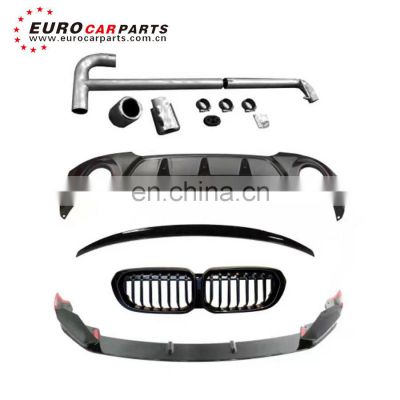 Automotive Body Parts For 1 Series F52 MP Style Car Parts With Front Lip Grille Rear Diffuser Rear Spoiler And Exhaust Pipe