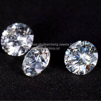 Synthetic Moissanite Round shape loose gemstone super WHITE DEF color