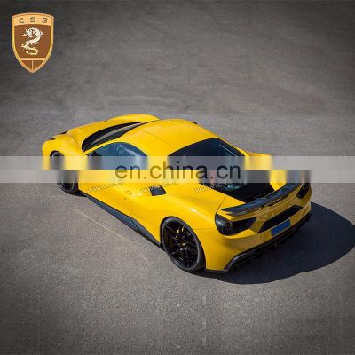 New car accessories products novitec style roof lip body spoiler carbon wing for ferrari 488