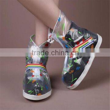 Plastic disposable rain shoe cover