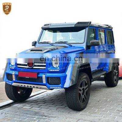 carbon fiber roof wing and rear spoiler for bens g class w463 b-bus style