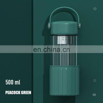 GINT 500ml High Quality Portable Single Wall Anti-scald Glass Water Bottle photo-2