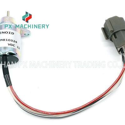 M810324 fuel shutoff solenoid for John Deere 3203 4105 3032E 3036E 3038E