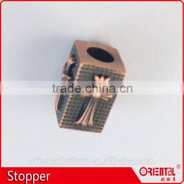 Antique Brass Garments Metal Column Cord End String Stoppers photo-3