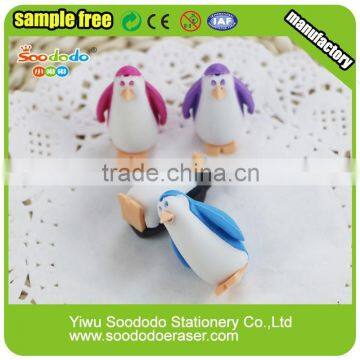 3D penguin stationery eraser