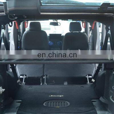 4x4 Black Rear Cargo Cover for Jeep Wrangler JK JL Auto Accessories 4 Doors Trunk Cover photo-2