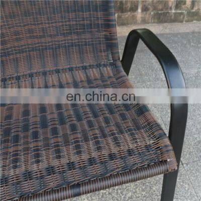 Stock Hot Sell Outdoor Furniture Rattan Stacking Patio Arm Chair Patio Garden Bench photo-5