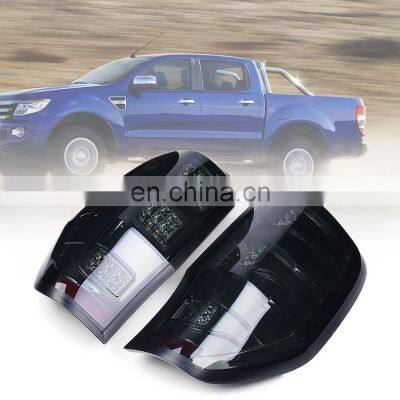 GELING High Impact Resistance 12V LED Lamp Smoked Black Shell For Ford Ranger PX T6 Led Tail Lights