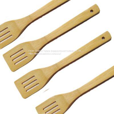 Kitchen Cooking slotted turner solid bamboo spoon kitchen bambu tools