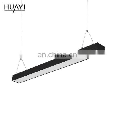 HUAYI Simple Style 26 30 Watt Indoor Office Hotel Commercial Ceiling Hanging Modern Led Linear Lamp