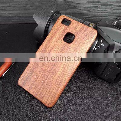 blank wood back cover phone case for huawei P9 lite