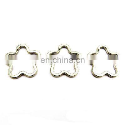 Custom Strong Durable Light Beautiful Star Shape Silver Key Chain Key Ring For Gift photo-2