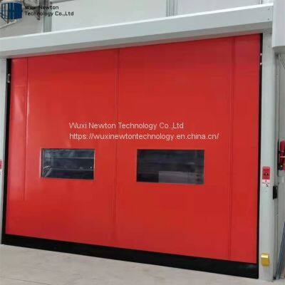 Industrial Automatic Plastic Zipper Fast Acting Rapid Rise PVC Fabric High Speed Self Repairing Roll up Door for Clean Room