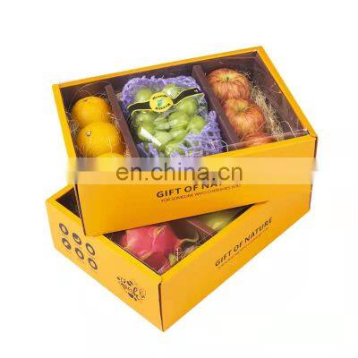 Multi Sizes Cardboard Corrugated Sweet Paper Fruit Cake Packaging Boxes Food Banana Carton Box With Window