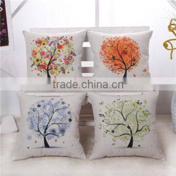 seasons tree printed cushion