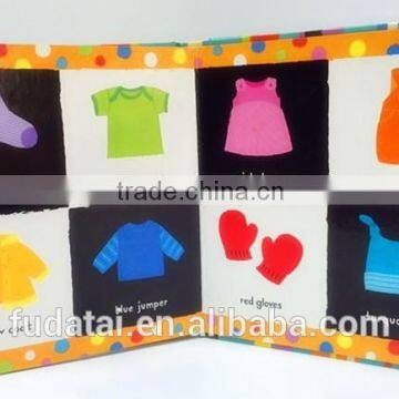 FDT customized lovely baby cloth touch and feel board book printing