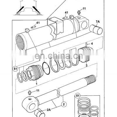 590/40746 ROD PISTON STABILIZER POUR CAMION 3/4CX PIECES D'EXCAVATEUR 590/40746 590/40746 photo-5