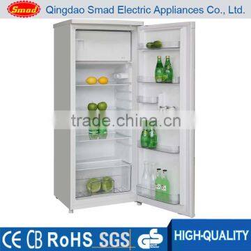 235 liter compact single reversible door small fridge in black