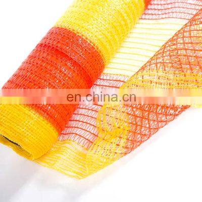 Warning Net Orange/Yellow Knitted Barrier Netting Road Safety Alert Net Fence