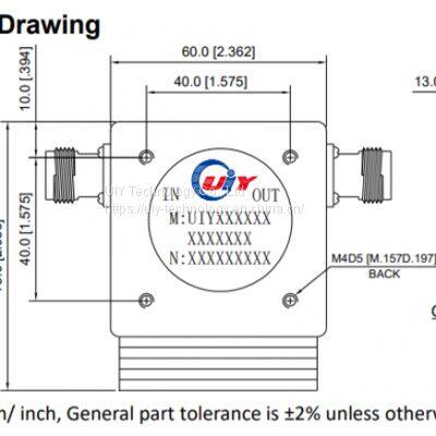 Low Frequency From 45 to 270 MHz VHF RF Isolator For Antenna And Satellite Communication Applications photo-5