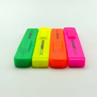 Wholesale Custom Non Toxic Fluorescent Square Highlighter Pen Washable School Water Based Markers Set for Kids photo-4